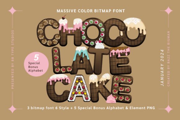 Chocolate Cake: The Playful SVG Font for Heartfelt Designs