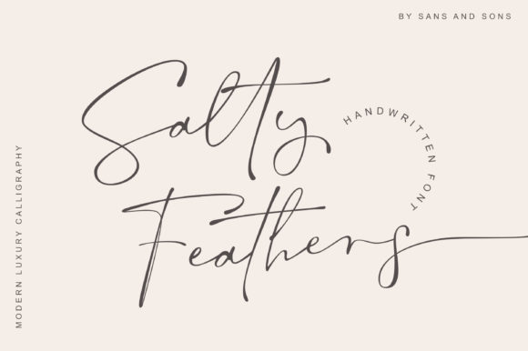 Discover Salty Feathers: A Handwritten Font for Elegant Designs
