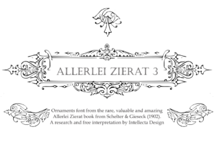 Exploring Allerlei Zierat 3: A Vintage Ornamental Font