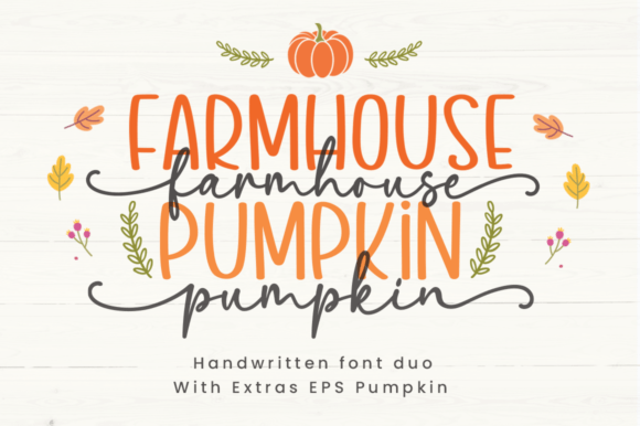 Farmhouse Pumpkin: Your Go-To Font for Cozy Autumn Designs