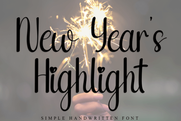 New Year's Highlight: A Playful Font for Festive Design