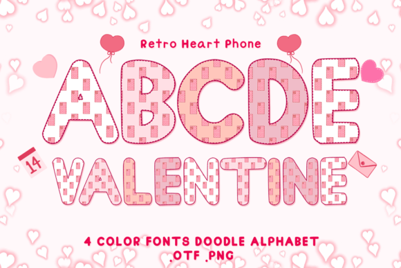 Retro Heart Phone: The Adorable Color Font for Creative Projects