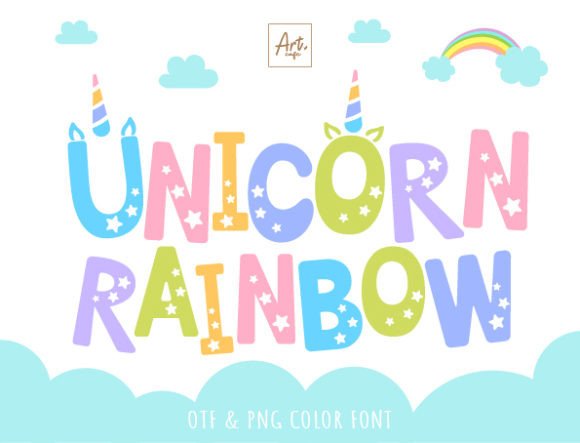 Unicorn Rainbow: A Playful Font for Kid-Focused Designs