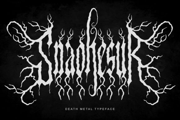 Unleash Brutal Beauty with the Snaokesur Death Metal Typeface